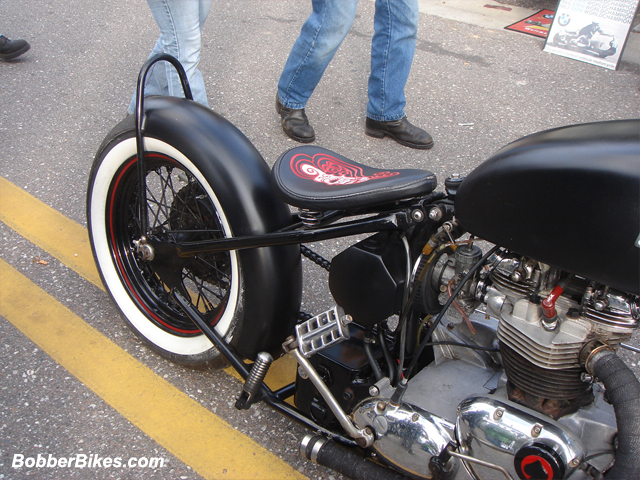 Photo of seat and back of  motorcyle